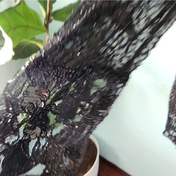 TAN CHHO SILK vintage embellish beads and sequins tunic style blouse - Picture 8 of 13